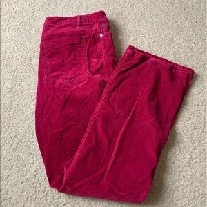 Coldwater Creek Fuscia Pink Corduroy Trousers Pants
